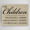 Our Children Canvas Sign